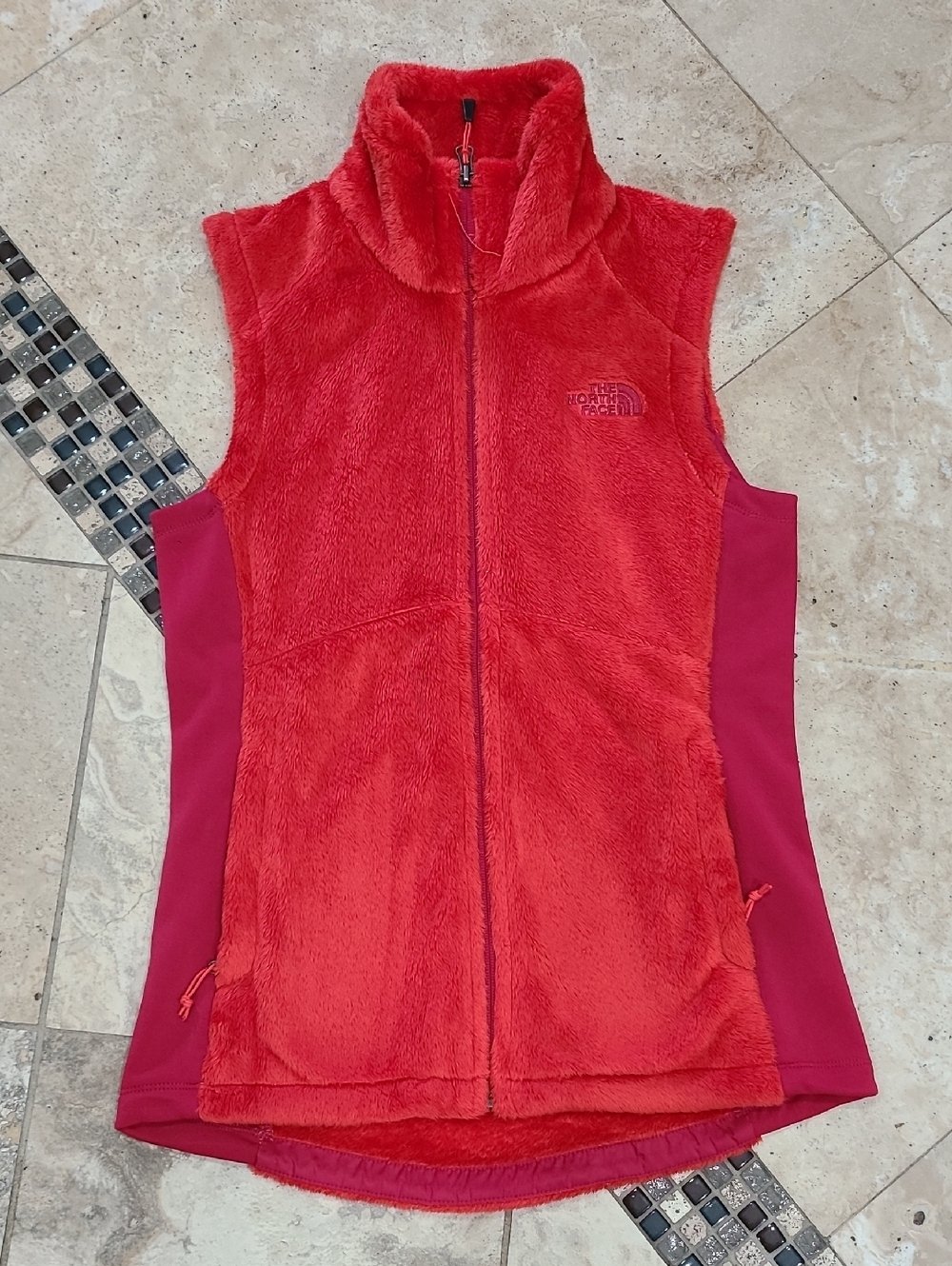 The North Face Coral-Red Fleece Vest